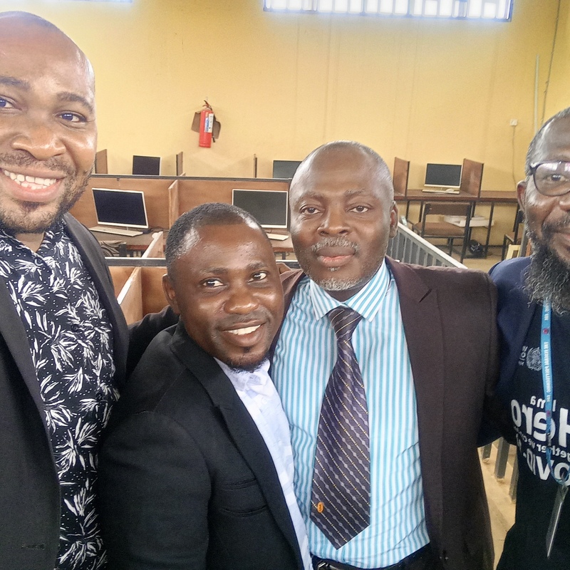 The MOBAT Research Team. From Left: Dr. Ben, Mr. Blessing, Dr. Adewale, and Mr. Etudaiye