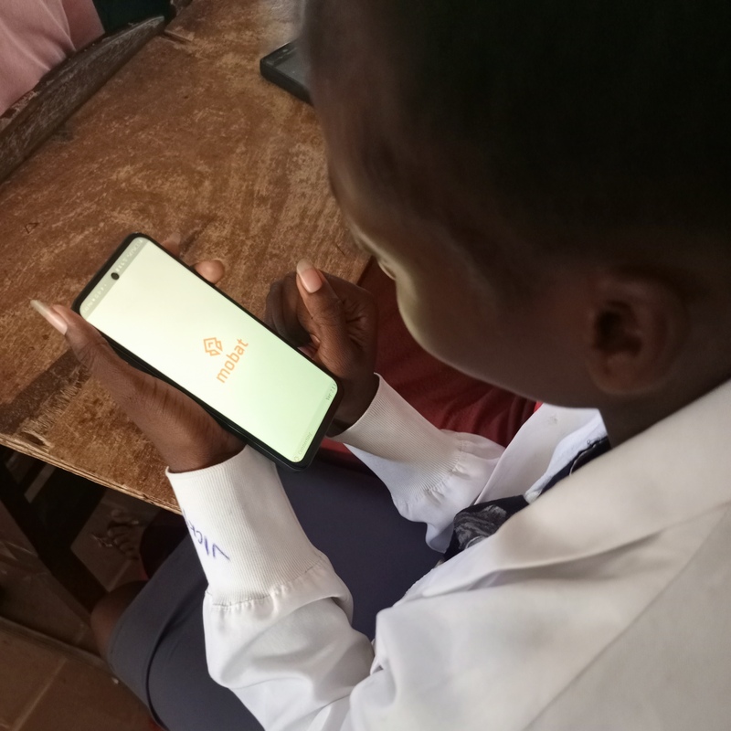 A Student using MOBAT for Continuous Test Assessment